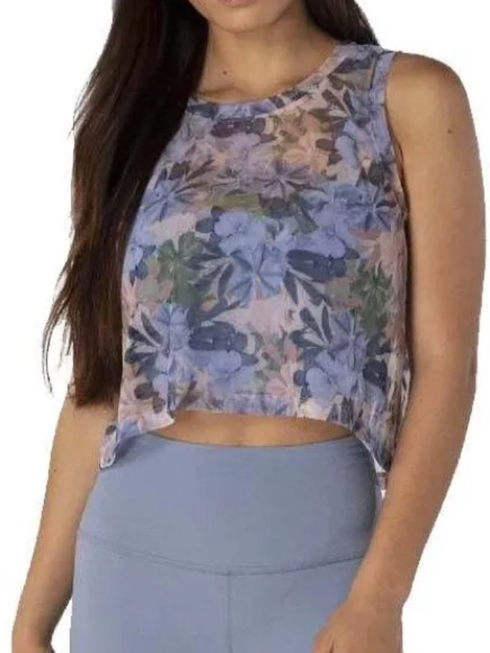 Beyond Yoga Floral Sheer Crop Tank